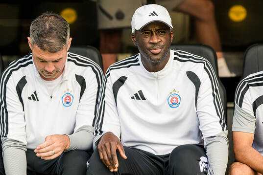 Coach Yaya Toure of Slovan Bratislava