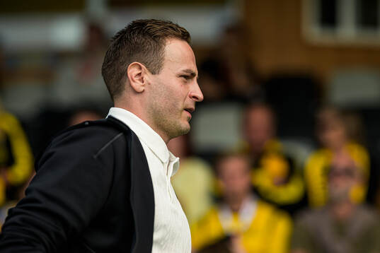 Coach Karl Marius Aksum of Mjällby