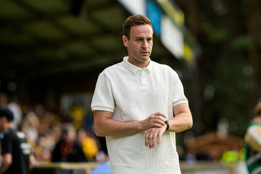 Coach Karl Marius Aksum of Mjällby