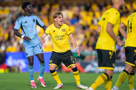 Jeppe Kjaer of Mjällby reacts