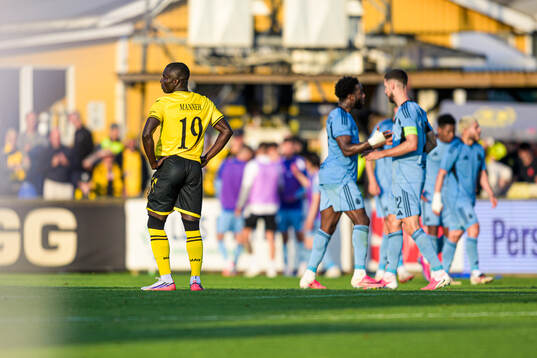 Abdoulie Manneh of Mjällby looks dejected