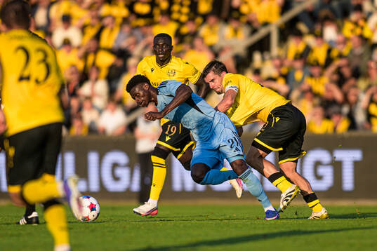 Suleiman Camara Sanneh of Slovan Bratislava and Jesper