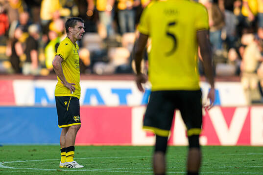 Jesper Gustavsson of Mjällby looks dejected
