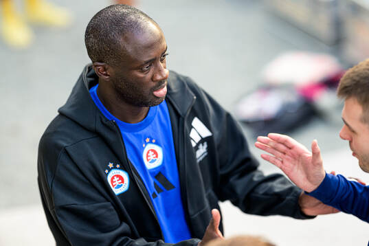 Coach Yaya Toure of Slovan Bratislava