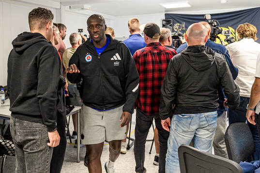 Coach Yaya Toure of Slovan Bratislava at the pressconference
