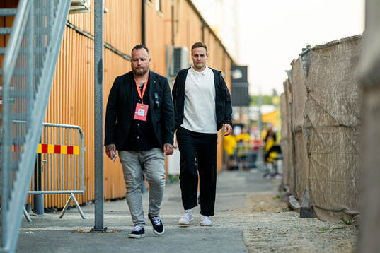Coach Karl Marius Aksum of Mjällby