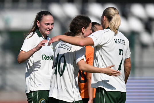 Vilde Haslund of Hammarby celebrates