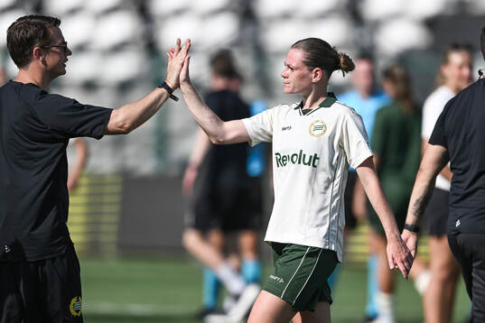 Sofia Reidy of Hammarby  celebrates