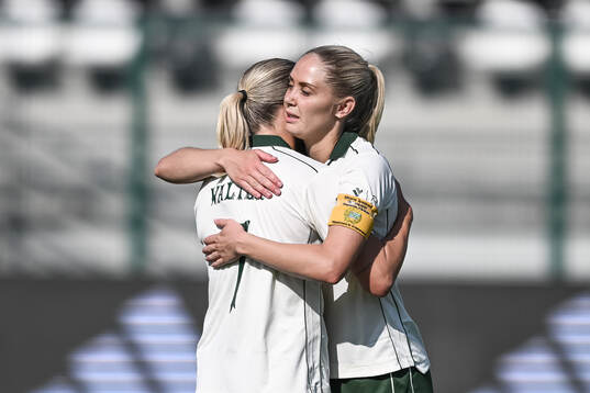 Anna Walter and Alice Carlsson of Hammarby  celebrates
