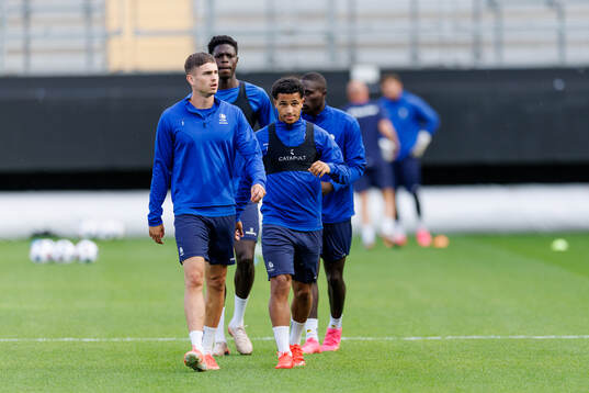 KAA Gent's Maksim Paskotši and Momodou Sonko