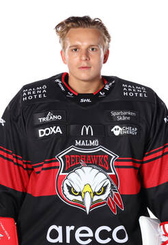 Malmö Redhawks målvakt Oskar Blomgren