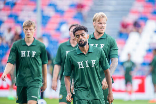 Tesfaldet Tekie of Hammarby warms up