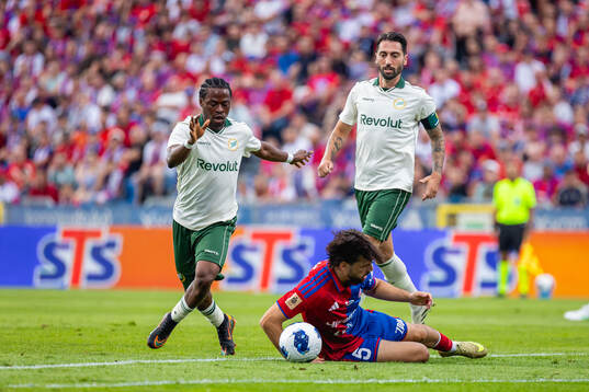 Frank Adjei and Nahir Besara of Hammarby as well as Marko