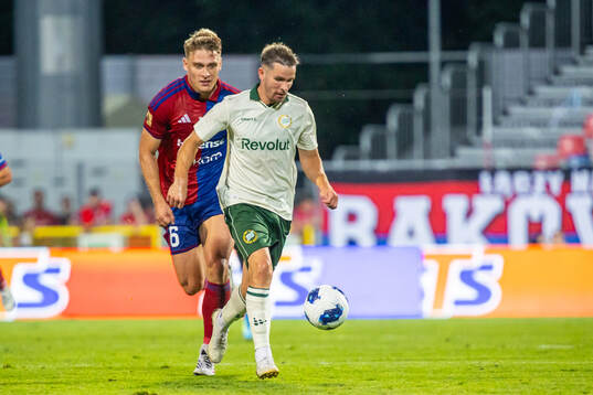 Oscar Johansson Schellhas of Hammarby and Oskar Repka of