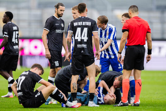 Adam Bergmark Wiberg of IFK Göteborg receives medical