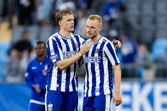 Hjörtur Hermannsson and Adam Bergmark Wiberg of IFK