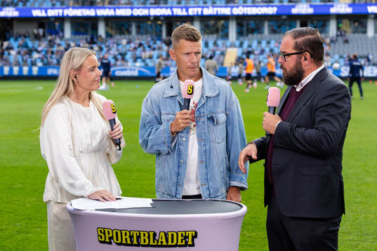The studio of Sportbladet with experts Pontus Wernbloom and