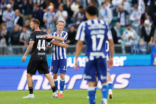Siebe Van Der Heyden of Gent and Sam Larsson of IFK