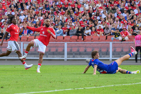 Manchester Uniteds Bryan Mbeumo scores