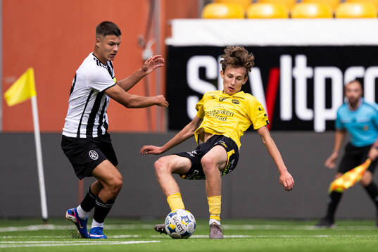 Landskronas Kristian Mitrovic och Elfsborgs Oliver Nilsson