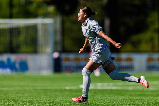 Djurgårdens Maho Hirosawa jublar