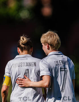 Djurgårdens Nanne Ruuskanen och Olivia Ulenius