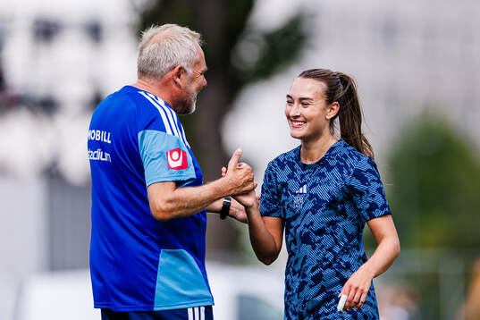 Djurgårdens tränare Andreas Johansson och Lucia Duras