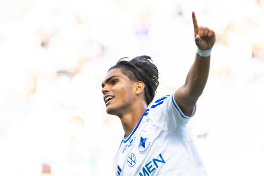IFK Norrköpings Noel Sernelius jublar