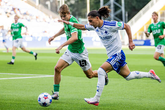 Brages Anders Hellblom och IFK Norrköpings Elias Jemal