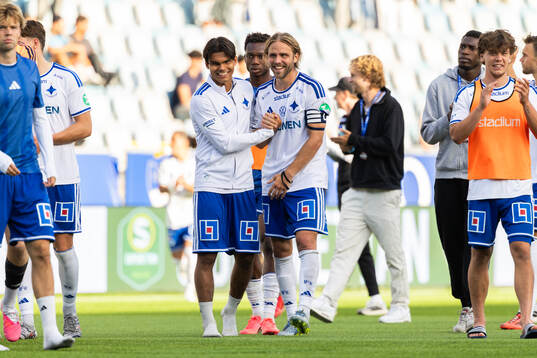 IFK Norrköpings Noel Sernelius och Christoffer Nyman jublar