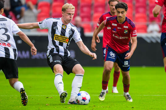 Landskronas Gustaf Westström och Östers Al-Hussein Shakir
