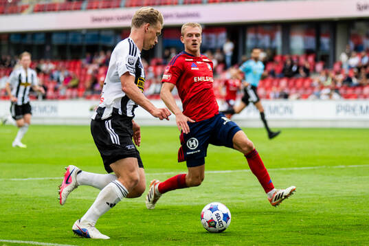 Landskronas Gustaf Bruzelius och Östers Dennis Olsson