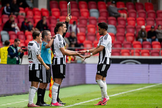 Landskronas Mathias Andreasen och Enes Hebibovic