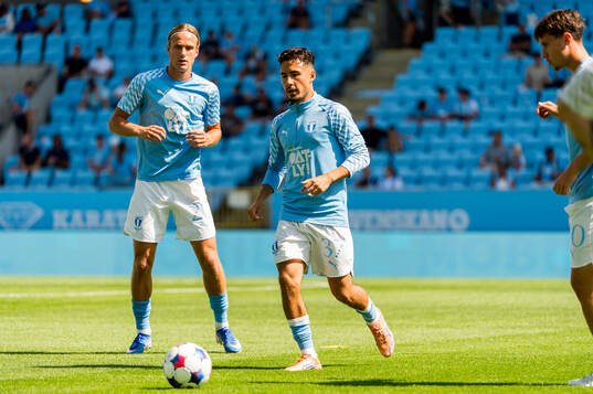 Malmö FFs Erik Botheim och Adrian Skogmar