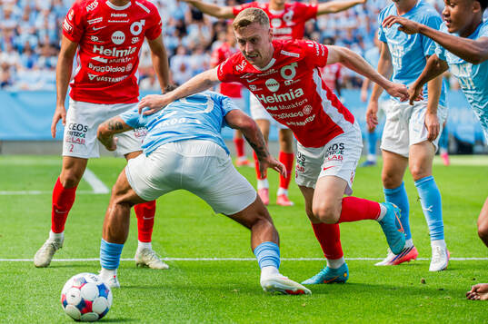 Malmö FFs Sead Haksabanovic och Degerfors Sebastian Ohlsson