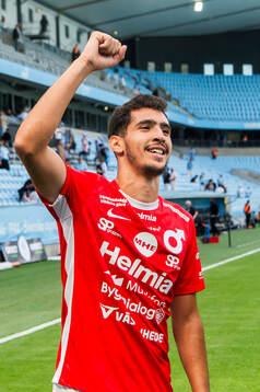 Degerfors Karim Boutera jublar