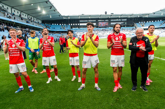 Degerfors spelare jublar