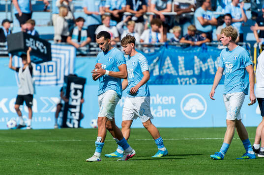 Malmö FFs Andrej Djuric, Viggo Jeppsson och Malte Frejd