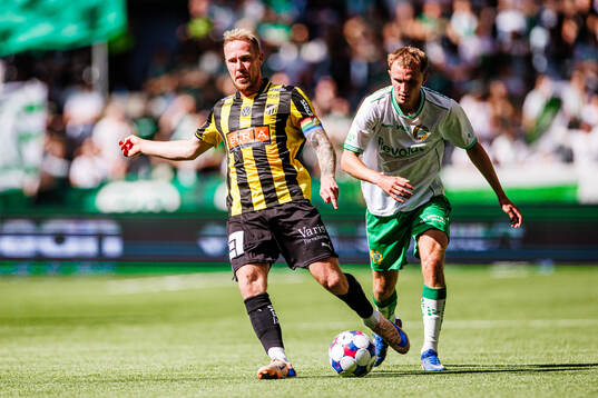 Häckens Mikkel Rygaard Jensen och Hammarbys Victor Lind
