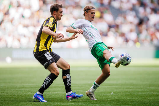 Hammarbys Leo Väisänen och Hammarbys Markus Karlsson