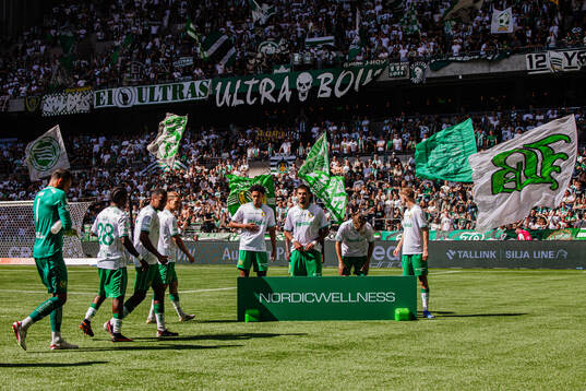 Hammarbys spelare samlas för en lagbild