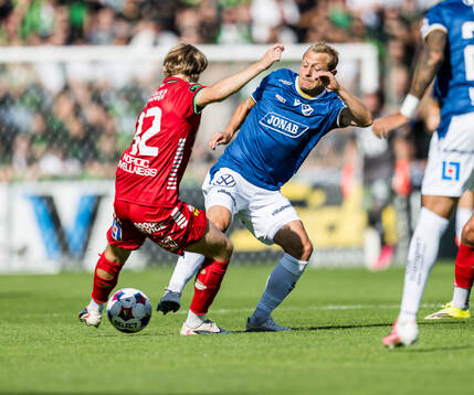 GAISs Robin Frej och Halmstads Joel Allansson