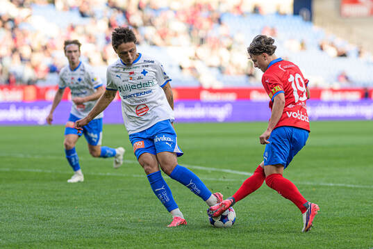 IFK Värnamos Kai Meriluoto och Helsingborgs Lucas Landgren