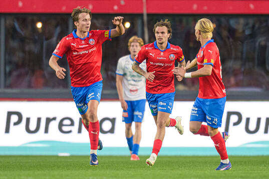 Helsingborgs Lukas Kjellnäs, Julian Larsson och Leo