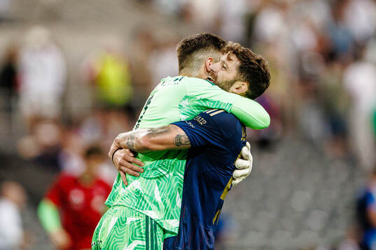 Goalkeeper Kacper Trelowski of Rakow celebrates