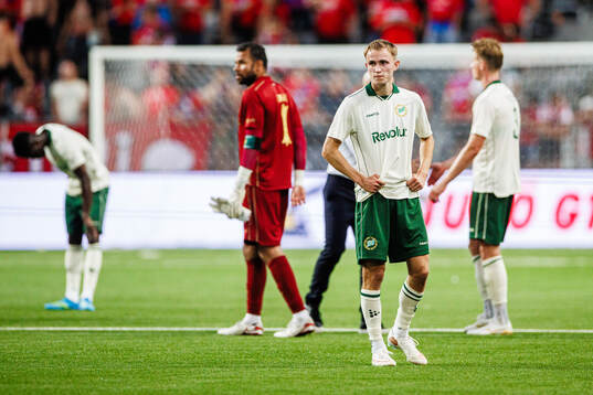 Victor Lind of Hammarby looks dejected