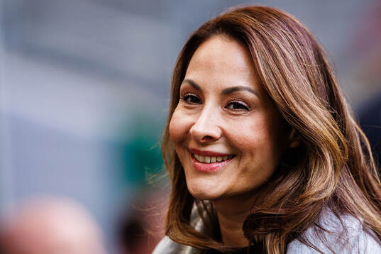 Team manager Atena Gerontidou  of Hammarby uring the UEFA