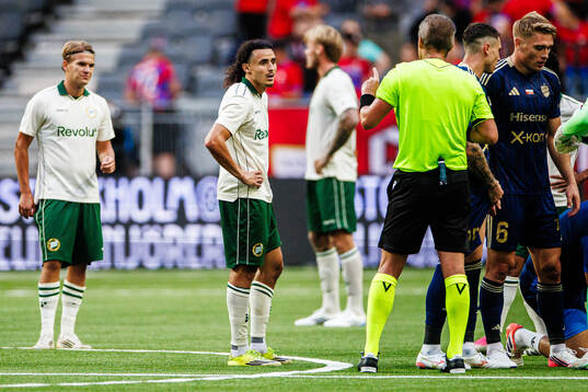 Amin Boudri Amin Boudri of Hammarby receives a red card