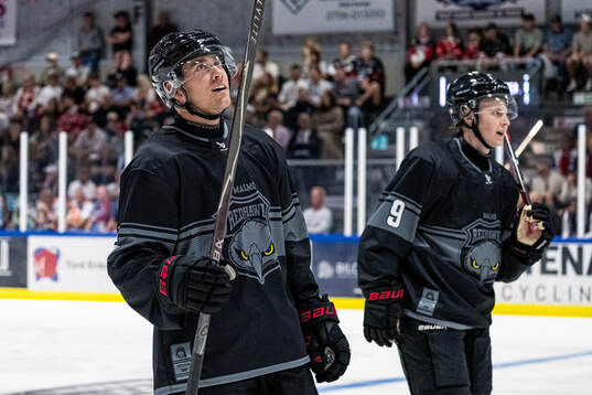 Malmö Redhawks Eemil Viro och Hugo Pettersson deppar