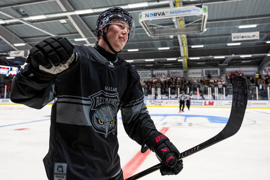 Malmö Redhawks Petter Vesterheim jublar